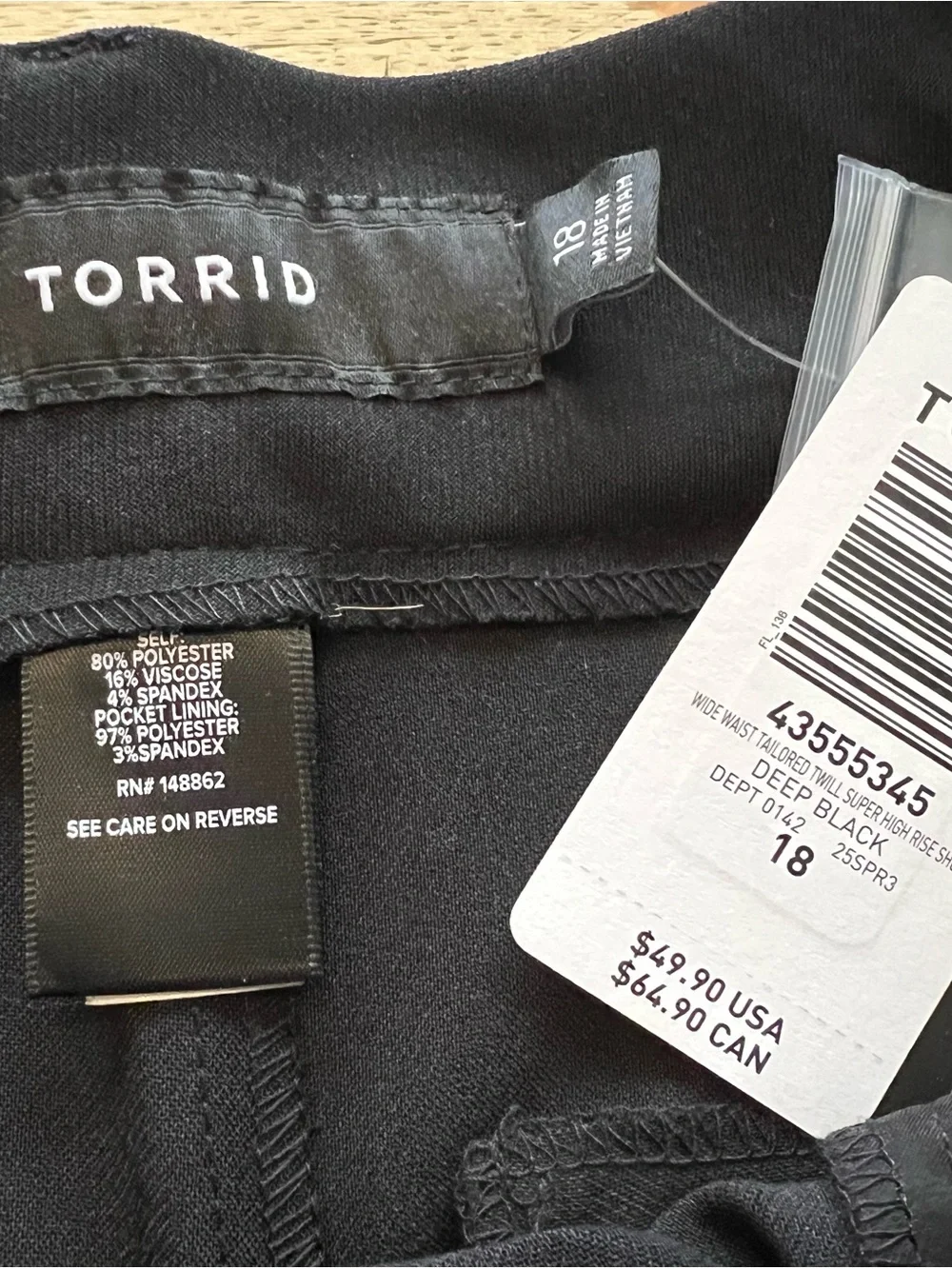 Studio by Torrid Black Tailored Sleeveless Vest & Shorts Set